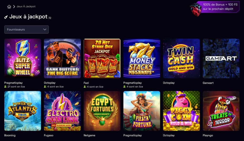 Immerion Casino jeux